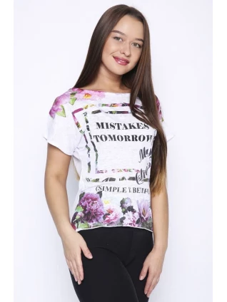Футболка Пионы (деворе)